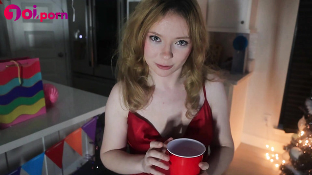 Sexy redhead excites you with her sweet body plays with dildo - Kat Danz