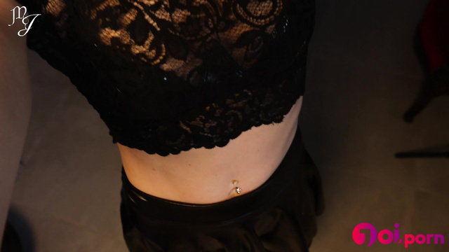 Hot mistress Julia humiliates her slave and plays with his cock - Maitresse Julia