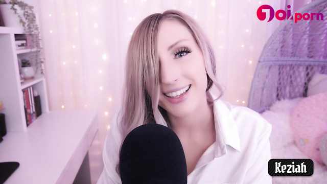 Hot blonde turns you on with ASMR - Keziah