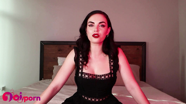 Hot brunette humiliates your small cock and controls your orgasm - Princess Camryn