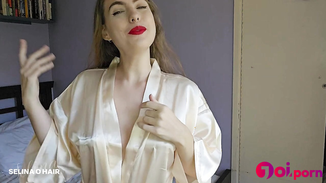 Your stepsister lets you jerk off to her beautiful tits - Selina O Hair