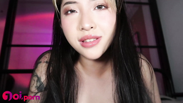 Sexy Asian girl makes you jerk off while she spits on your dick - ClaudiaHon
