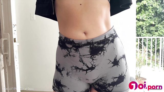 Worship her giant tummy, it is so cute - Giantess Gabriela