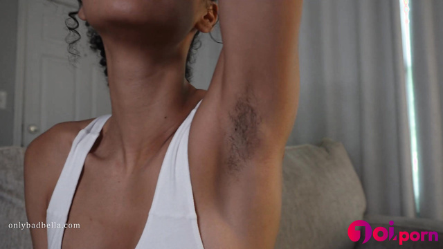 Hairy armpits JOI, brunette wants you to lick it - Bad Bella