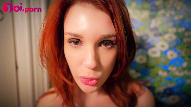 Redhead babe wants to catch your sperm with her tongue, asmr - Olive Wood