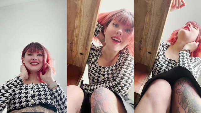 Giantess lady wants you to look under her short skirt - Yourhikerbabe