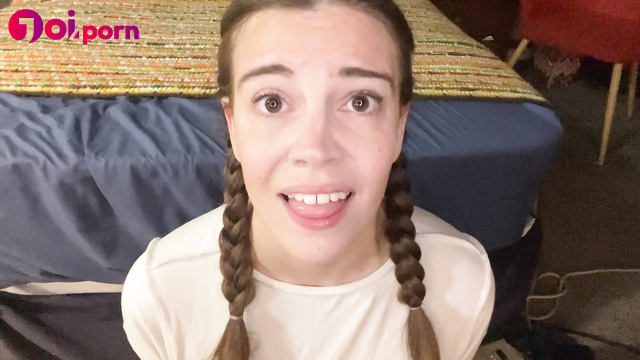 Your stepdaughter takes all your cum in her mouth and swallows it - maggierosexo