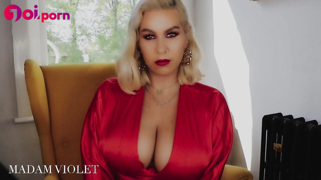 Curvy blonde wants to see your cum after hypnosis session - Goddess Madam Violet