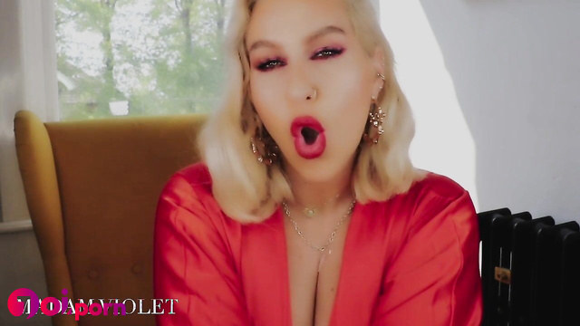 Curvy blonde wants to see your cum after hypnosis session - Goddess Madam Violet
