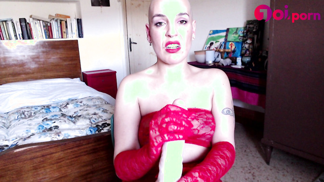 Please babe, cum on her red lace gloves - Emprexkala