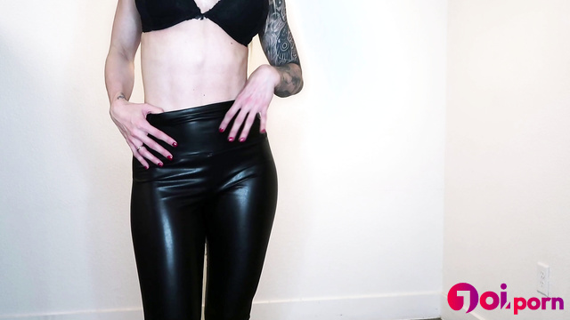 Leather leggings worship, follow her - Harley LaVey