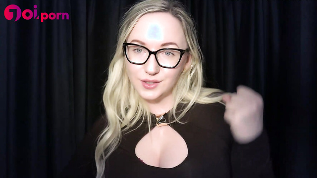Busty blonde in glasses brings you to orgasm - Candy Glitter