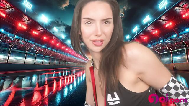 Brunette invites you to a race in which you will win - Goddess Arii